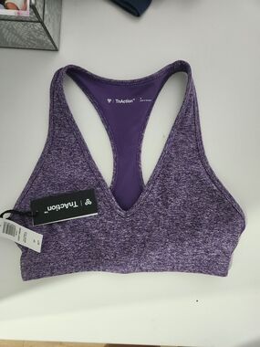 TNA Purple Heather Racerback Sports Bra